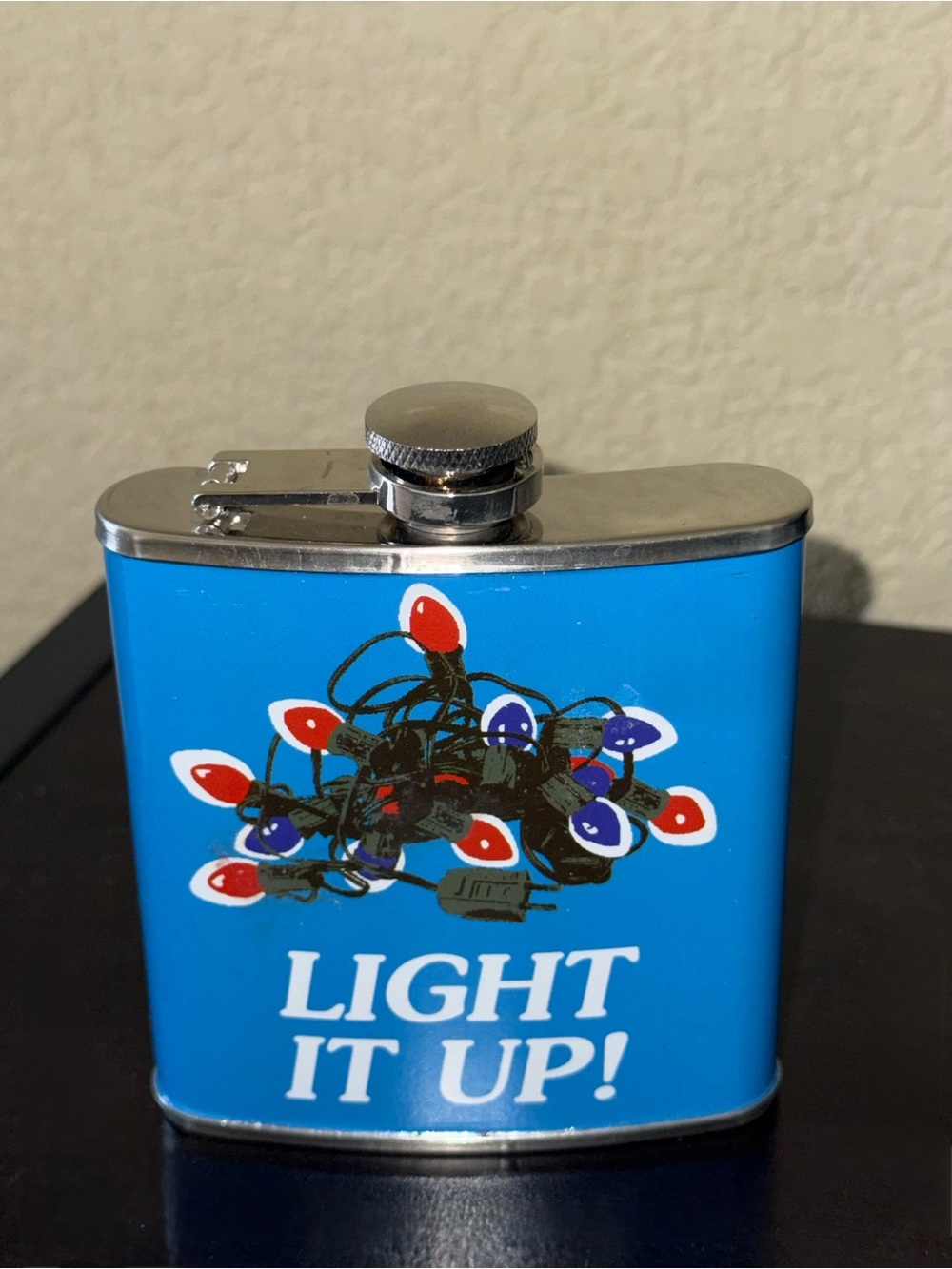 Light It Up! Blue Holiday Flask - Unbranded
